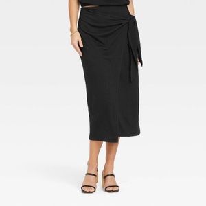 New Women's Midi Wrap Skirt